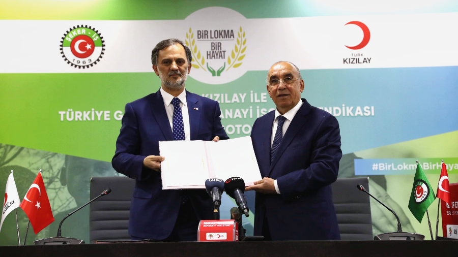 Sendikamız Şeker-İş ve Türk Kızılay İle Arasında İşbirliği Protokolü İmzalandı.